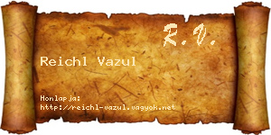 Reichl Vazul névjegykártya